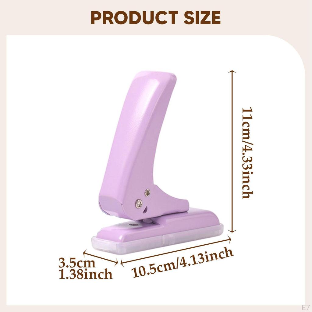 Single Hole Punch 40 Sheet Capacity Heavy Duty Labor Savings Handheld Puncher for Cards Art