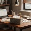 Minimalist Wooden Lid Tissue Box Elegant Desktop Paper Box Napkin Dispenser  Bedroom