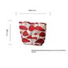 Retro Artistic Mushroom Jacquard Fabric Makeup Bag, Women'S Clutch Bag, Zippered Square Bag, Toiletry Bag