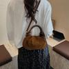 Retro portable shoulder bag spring and summer new messenger bag casual solid color commuter women's bag