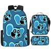 Poppyplaytime Mochila Escolar para Estudante Conjunto de Três Peças Mochila Bolsa Estojo