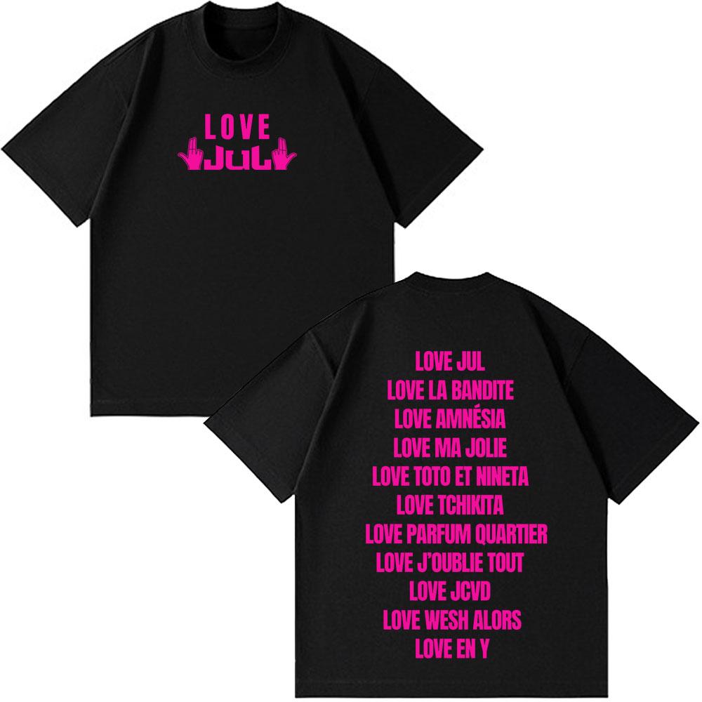 Rapper Jul Fashion Print T Shirt Unisex Unisex Harajuku Tshirt Summer Casual Cotton Short Sleeve Oversized Aesthetics Tshirts