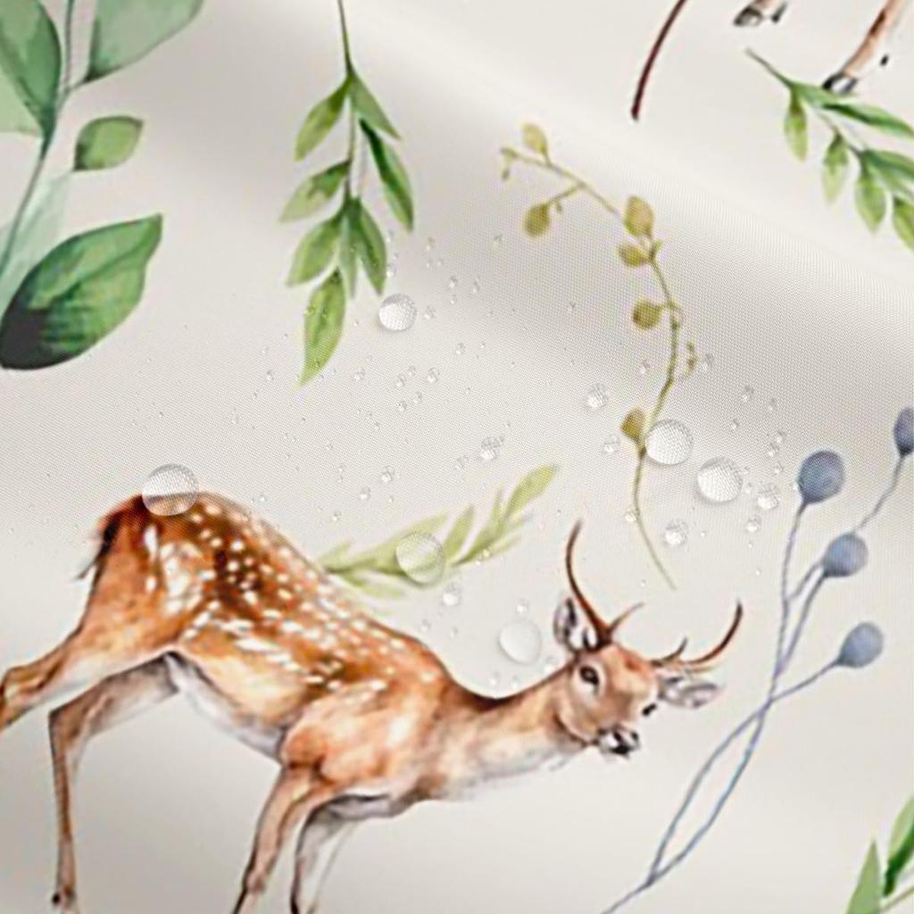 Erosebridal Bear Deer Hunting Shower Curtain,Cute Woodland Animal Waterproof Bathroom Curtains,Botanical Farmhouse Fabric Shower