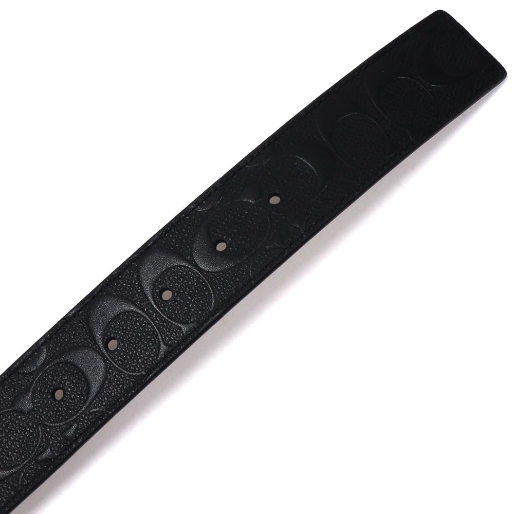 Black X Dark CQ009 QBLVW [Coach] Men's Belt, Reversible, Saddle, [Used]