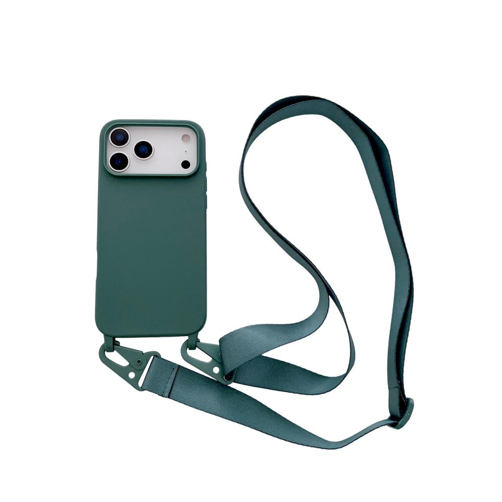 Crossbody Lanyard Silicone Case For iPhone 17 Air 17 16 15 14 13 12 11 Pro Max X XR Max 7 8 Plus Samsung S25 S24 23 Ultra Plus S25 FE A16 A56 A06