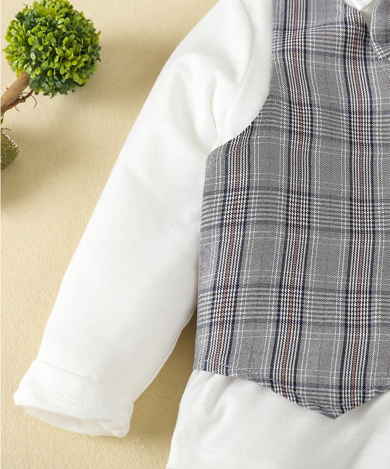 Spring/Autumn Boys' Formal Vest Set: Flower Boy Host Outfit, Children's Performance Suit, 1-Year-Old's Costume
