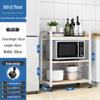 Freestanding Multi-Layer Kitchen Storage Rack for Microwave & Cookware