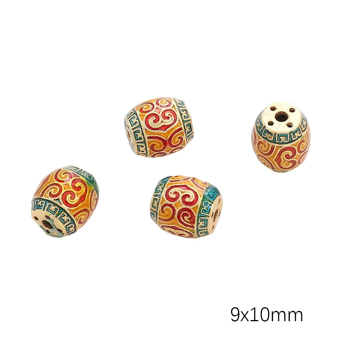 

1 шт./пакет медные капли масла резные космические бусины DIY браслет ожерелье серьги ювелирные аксессуары 9x10mm 1pc/bag