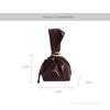 New Fashion Soft Leather Clutch Bag Luxury Designer Retro Mini Bucket Pouch Party Evening Bags Women Pleated Handbag