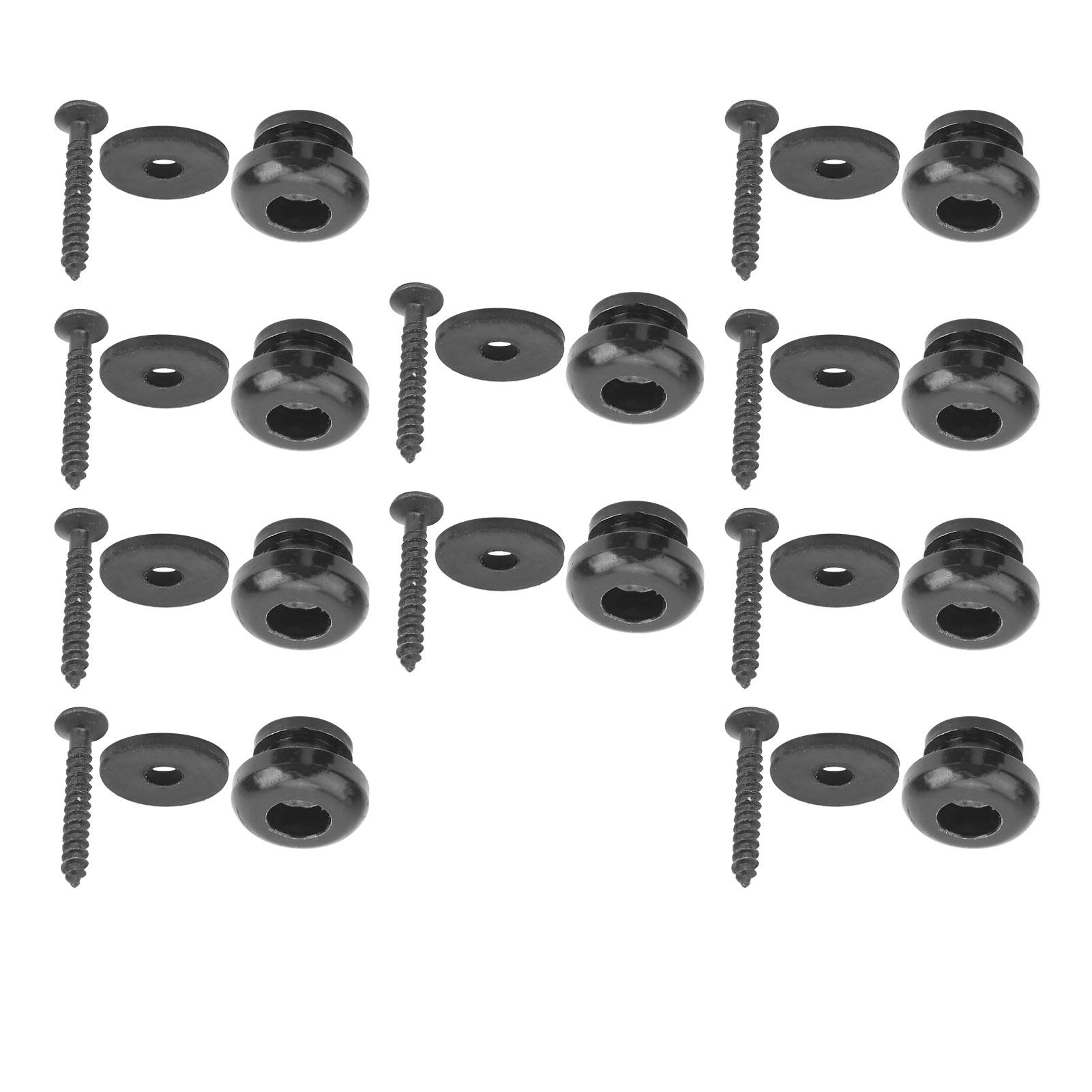 

5 Комплектов Стреплоков для Гитары, Концевые Пуговицы для Баса, Укулеле, Периферийные Аксессуары для Музыкальных Инструментов, Черный чёрный