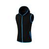 Men Fahion Sleeveless Hooded T-shirt Summer Fitness Vest with Zipper Tank Top