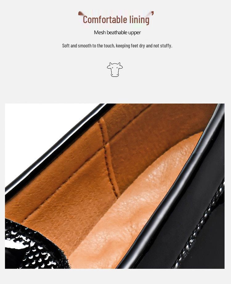 Herrvår läderloafers med metallspänne - Slip-on Business Casual Större Storlekar Körskor