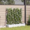 Garden Planter Set 3 pcs White 120 x 40 x 125.5 cm Plastic