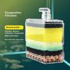 Nuovo Filtro a Spugna Trasparente per Acquario Design Angolare Alimentato ad Aria Filtrazione Biochimica Strumento di Aspirazione Rifiuti Per Piccoli Acquari