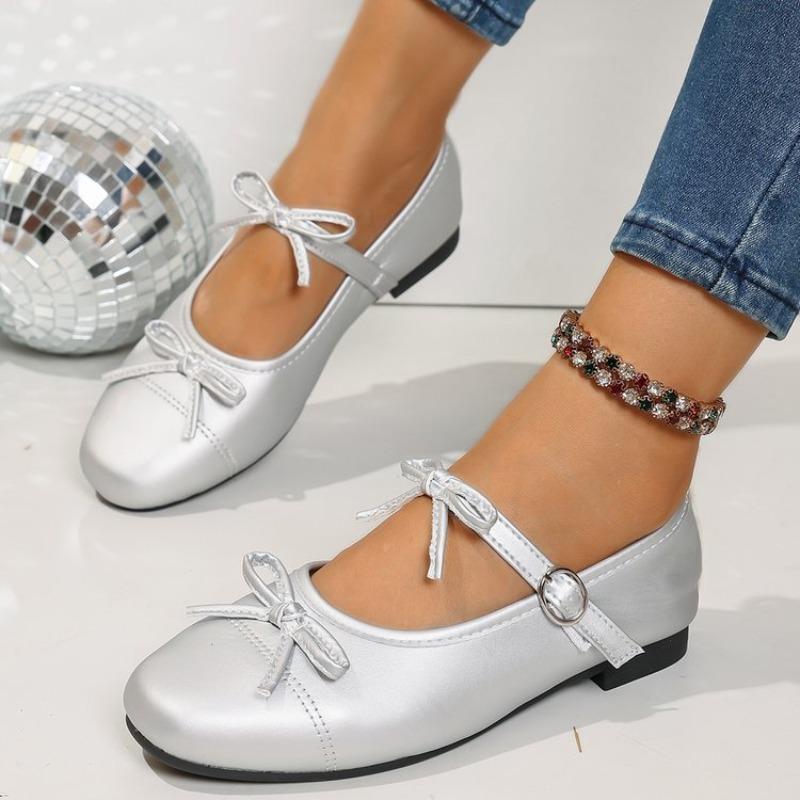 Fashion Ladies Shoes 2025 Fashion Shallow Women's Flats New Butterfly-knot Ballet Flats Brand Plus Size Soft Bottom Light Flat Low Heels