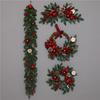 50CM Christmas Wreath & 2.7M Garland Set - Festive Door & Wall Decor