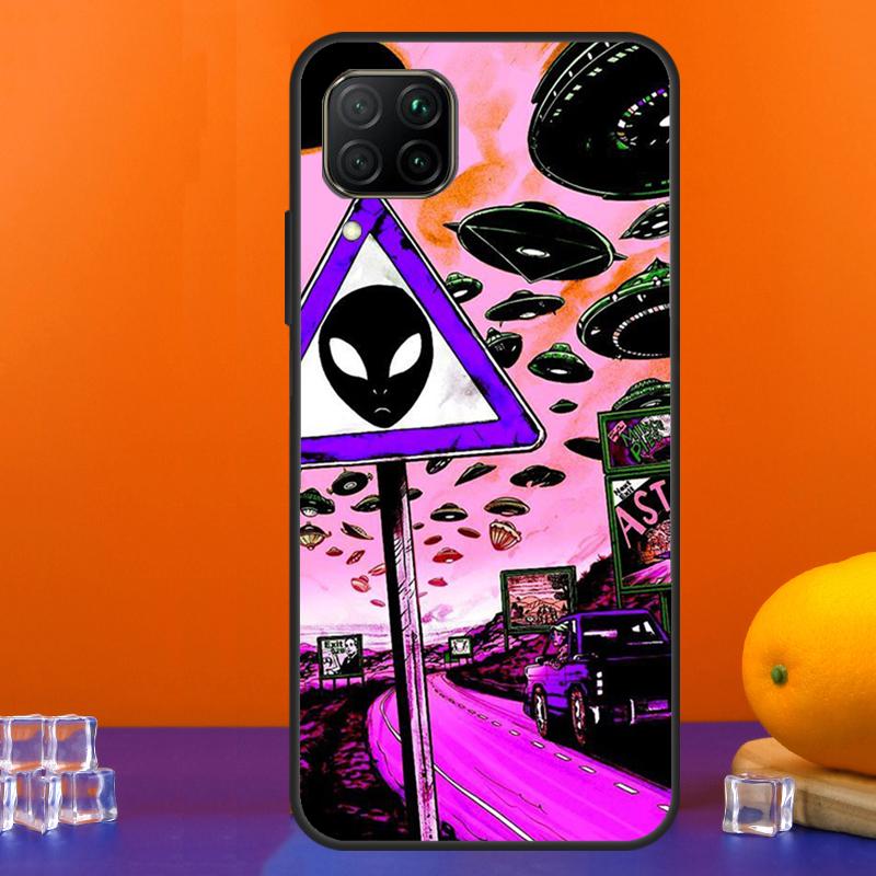 Alien UFO For Huawei Nova 7i 8i 11i 12i 12s 9 10 SE Y91 Y90 Y60 Y70 Y72 Y61 P30 P40 Lite P60 Pro Case