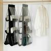 1Pcs Gray Storage Bag Waterproof Clear Sundry Bag New Hanging Handbag Organizer  For Wardrobe Closet