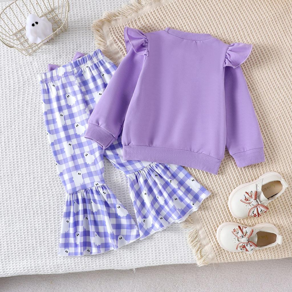Kids Casual Long-Sleeve Set, Comfortable Daily Wear Outfits