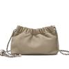 Popular Underarm Bag, Premium Sense Cloud Pleated Bag, Women'S Bag, First Layer Cowhide Single Shoulder Messenger Bag, Golden Ball Chain.