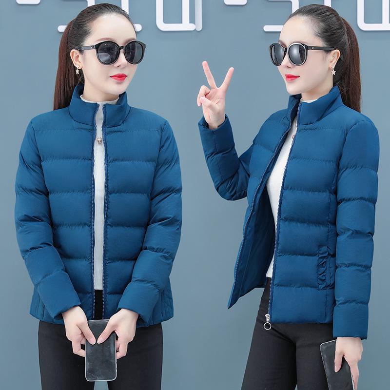 Women's Short Korean Style Cotton Jacket - Versatile and Lightweight Winter Coat, Popular for Moms