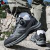Men's Hiking Boots Outdoor Shoes Swivel Buckle Non-slip Lightweight Hiking Shoes Men's Non-slip Sports Shoes Breathable Cross-country Running Shoes