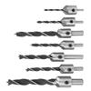 7 Stück Holzbearbeitung Senkbohrer 5 Nuten Anfaswerkzeug mit Sechskantschlüssel
