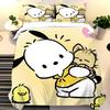 Cartoon Quilt Cover Pochacco Sanrio Anime Children Set Queen And Twin Size Bedding Grade A Printed Comforter King
