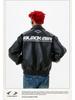 BLACKAIR Unisex Retro Street Cleanfit Lychee PU Leather Jacket