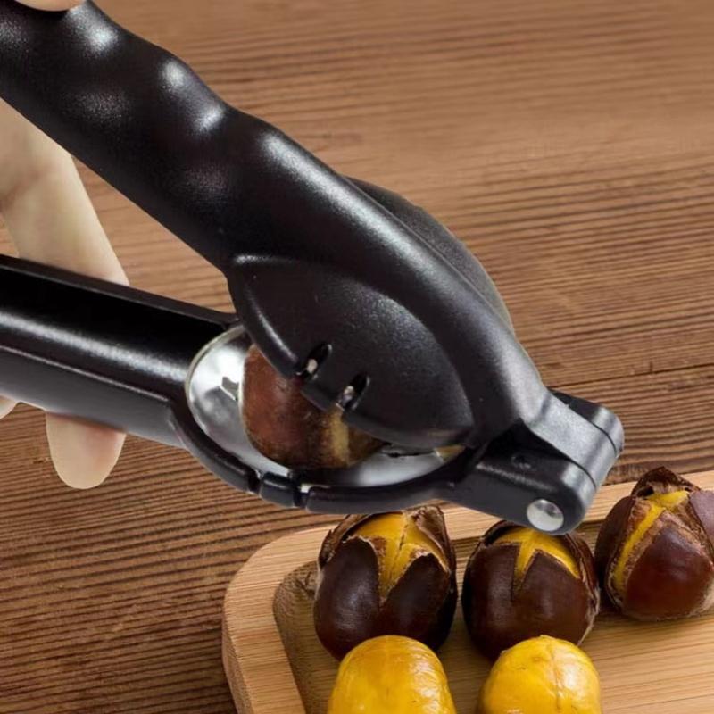 Edelstahl Kastanienöffner Bequem Professionell Sicher Kastanienclip Multifunktionaler Nussknacker Küchen-Restaurantzubehör