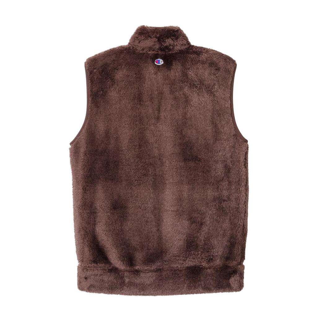 Champion Vest Boa Script Logo High Brown Men's Full-Zip Jacket, Fleece, Embroidery, Neck, Basic, C3-L617/C3-L617Z,