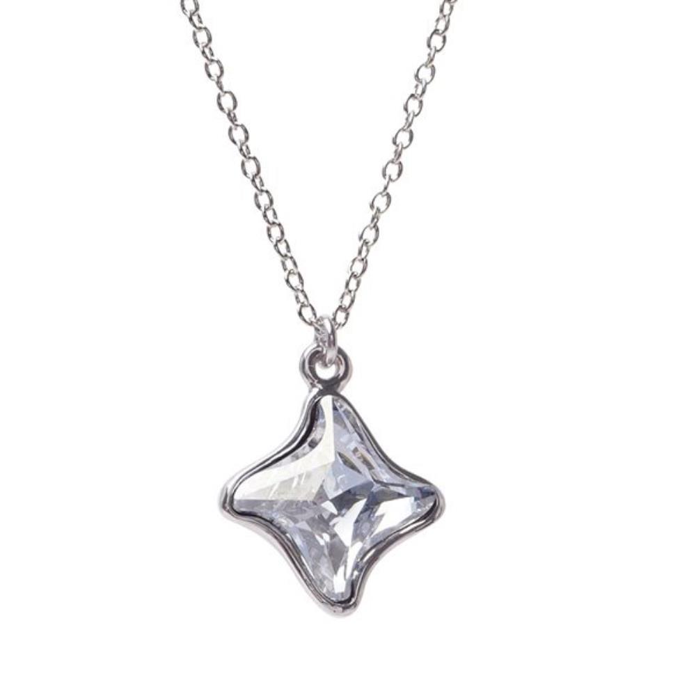 Women's Beige Blue Tornado Crystal Necklace