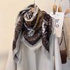 Autumn Winter Versatile Cashew Cotton Linen Large Square Scarf For Women Luxury Style Outerwear Decoration Windproof Shawl New