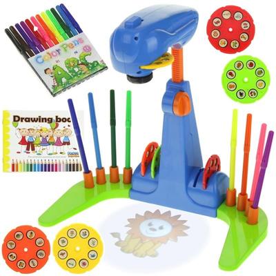 Drawing Projector for Kids 32 Slides Templates Blue