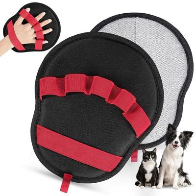 Cloth Pet Hair Removal Glove Hangable Reusable 5-Finger Grooming Cleaner with Massage Function Two-Way Puppy Shedding Gloves