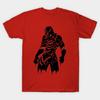 Men Black Print T-shirt Black Panther Bright No-Cut Transfer Paper Print Cotton Tshirt