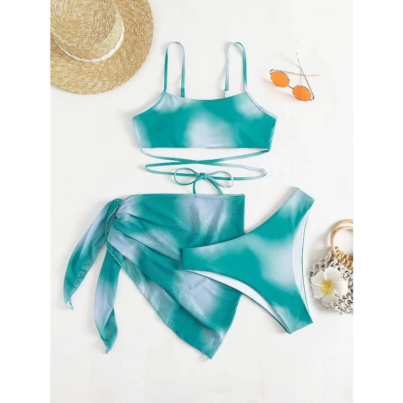 Sexy Women Brazilian Swimsuit Push Up Bra Bikini Set 3 Piece Swim Suit Skirt Swimwear Beachwear Bathing Maillot De Bain Femme