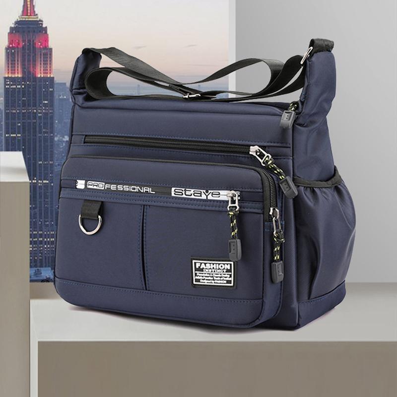 Men'S Messenger Bag Crossbody Shoulder Bags Men Small Sling Pack For Work Business Waterproof Oxford Packs Satchel Purse