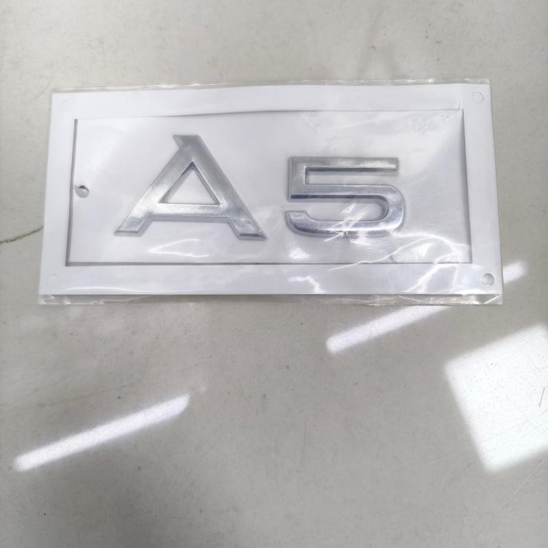 3D ABS chrom błyszczący czarny bagażnik samochodowy litery numery emblemat dla A1 A3 A4 A5 A6 A7 A8 naklejka na pokrywę bagażnika samochodu tabliczka znamionowa