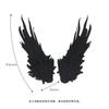 Original Lolita Feather Black And White Two-Color Embroidery Opposite Edge Clip Angel Wings Lolita Accessories Demon Wings