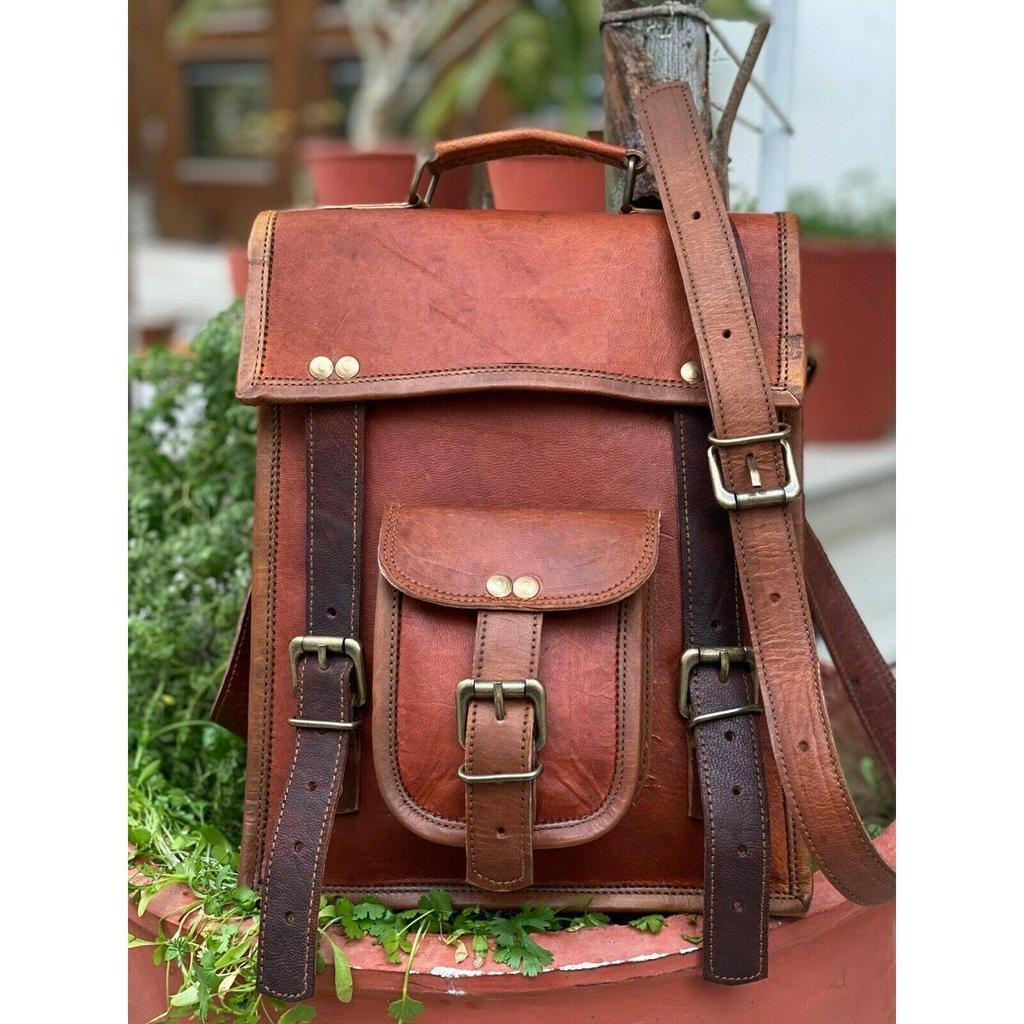 Genuine 11" Leather Handbag Shoulder Bag Satchel Messenger New Men's & Women's