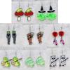 Cute Mushroom Frog Earrings Drop Earrings Acrylic Cartoon Balloon Print Dangle Earrings Ear Dangles Ear Pendant for Girl