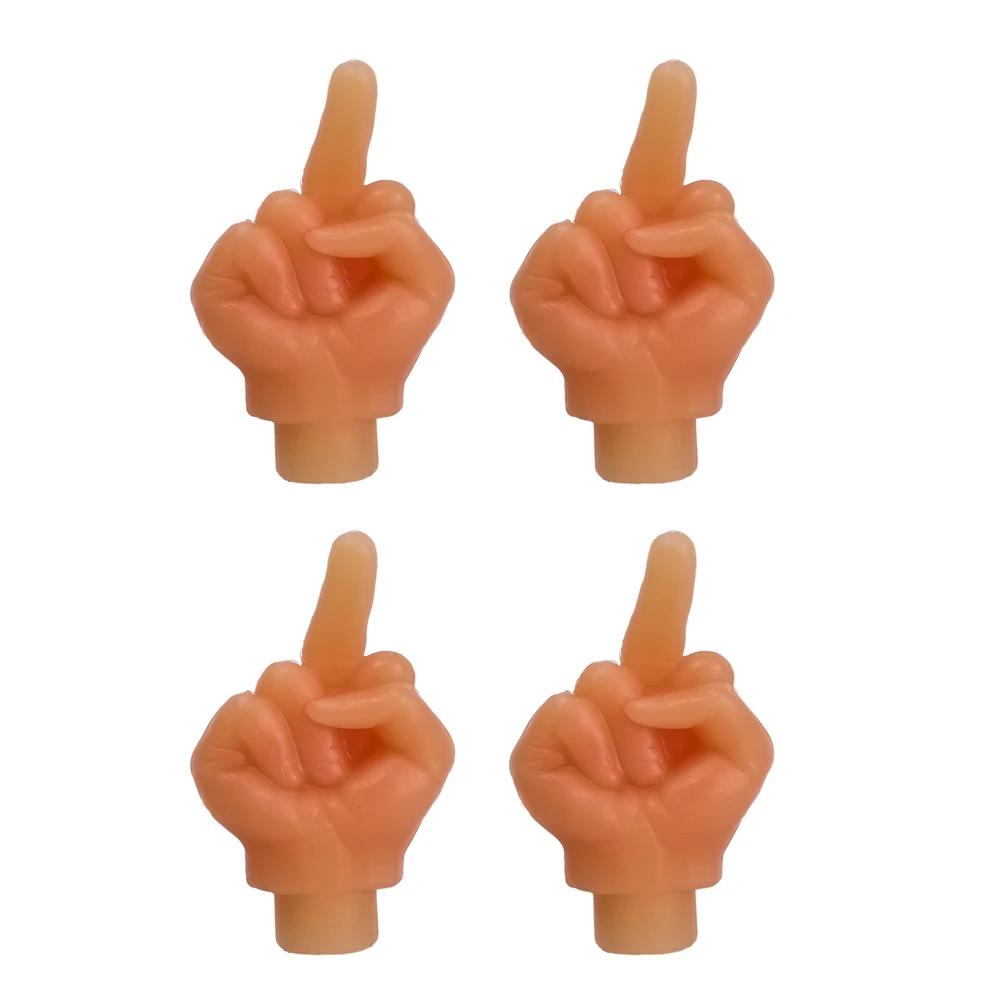 Middle Finger Tire Valve Cap Car Motorcycle Styling Decor Wheel Nozzle Dustproof Waterproof Tyre Valve Stem Caps Accessories