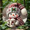 Christmas Snowman 20cm Metal Wall Art