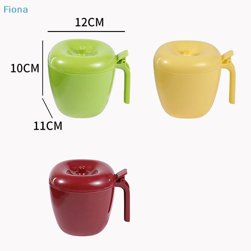 Apple-Shaped Multi-Compartment Seasoning Box,4-in-1 Kitchen Spice Container with Spoons and Lids