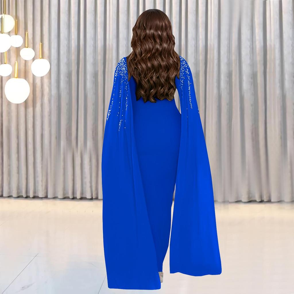 Elegantes europäisches & amerikanisches Mode-Abendkleid mit Hot-Drilling-Details für Damen