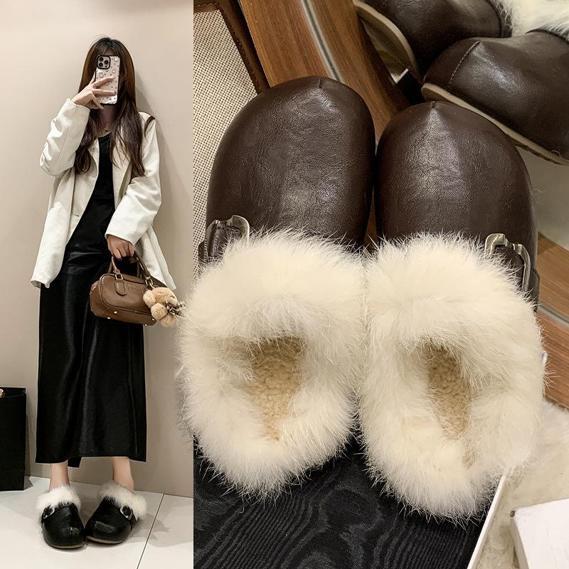 Autumn and Winter New Cotton Slippers Women's 2025 Outdoor Wear Waterproof, Non-slip and Warm Indoor Warm Soft Bottom Couple Cotton Slippers