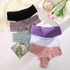 FINETOO Cotton Panties for Women Floral  Lace Briefs Comfortable Underwear Female Underpants Solid Color Pantys Lingerie S-XL