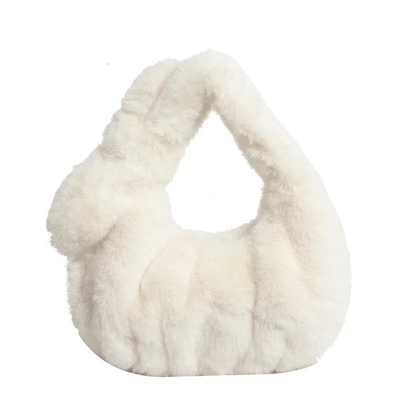 Doce estilo meninas pele fofa inverno estilo quente compacto portátil simples namoro bolsas