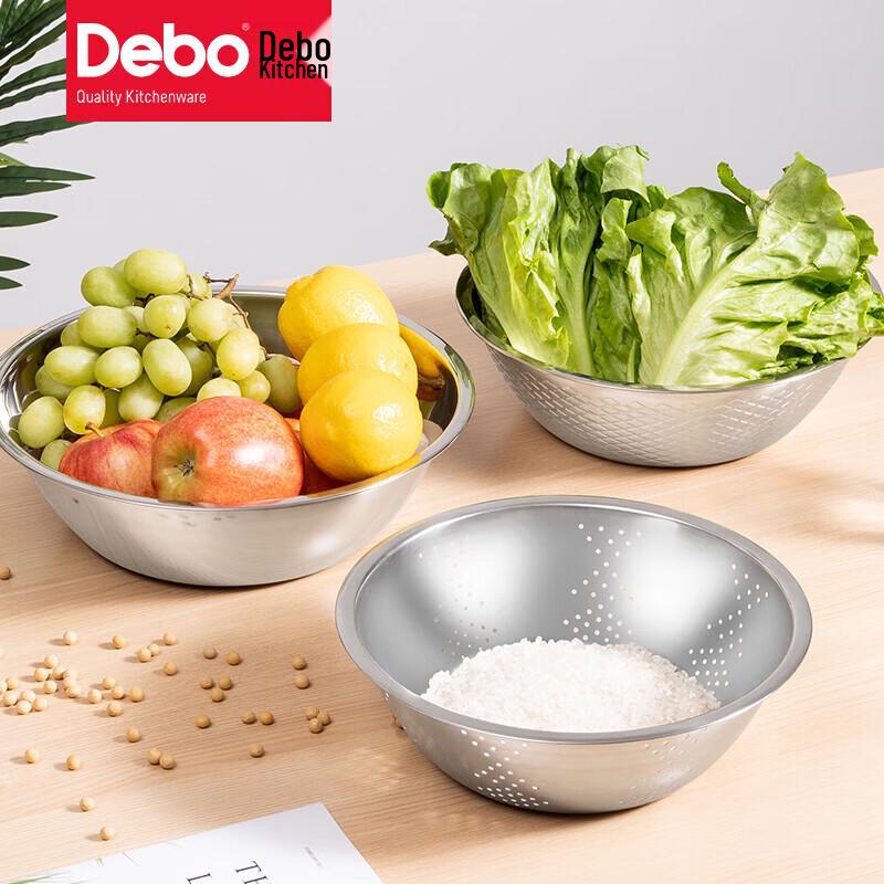 Debo Clinton 3-Piece Stainless Steel Kitchen Bowl Set